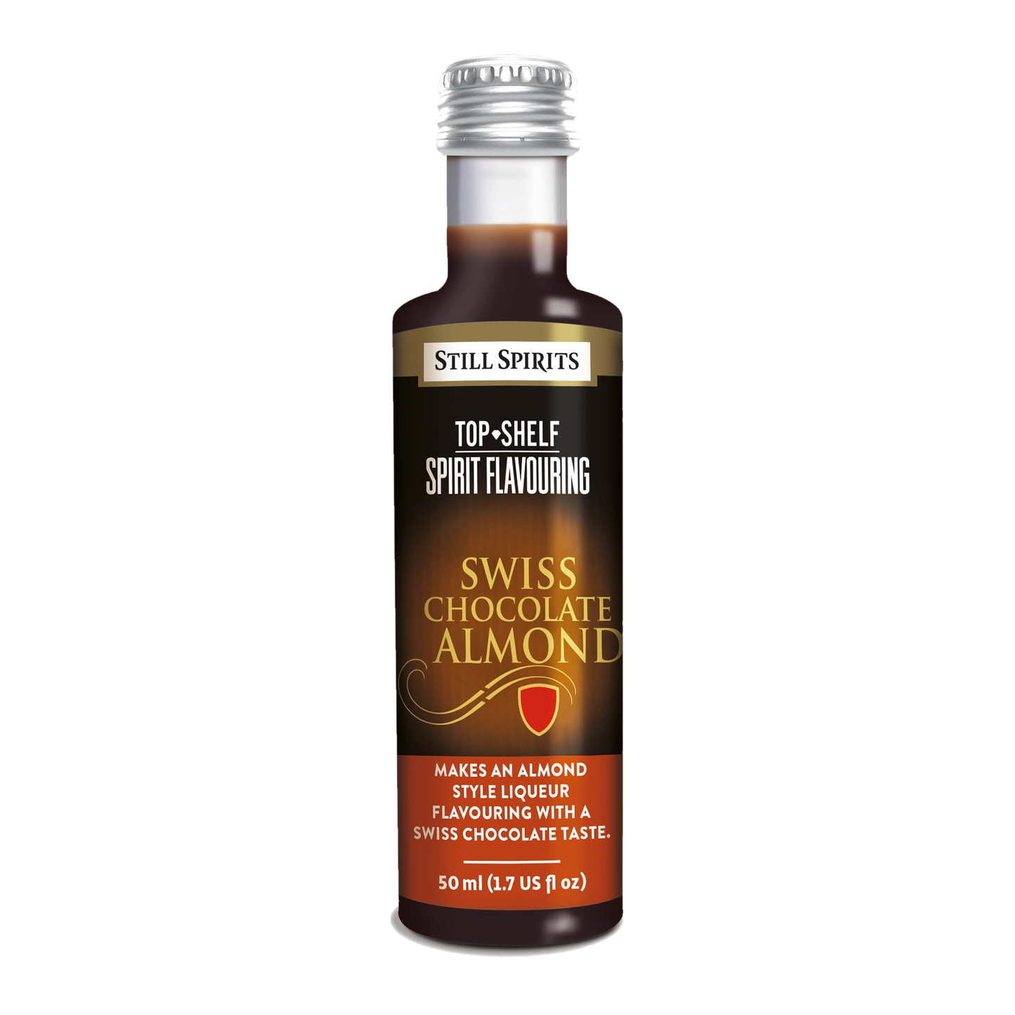 Swiss Chocolate Almond Liqueur Essence 50ml single bottle