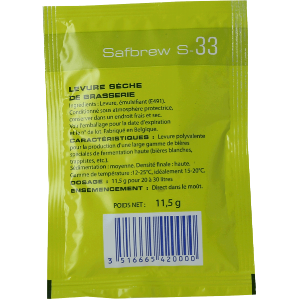 Fermentis SafBrew S-33 Yeast